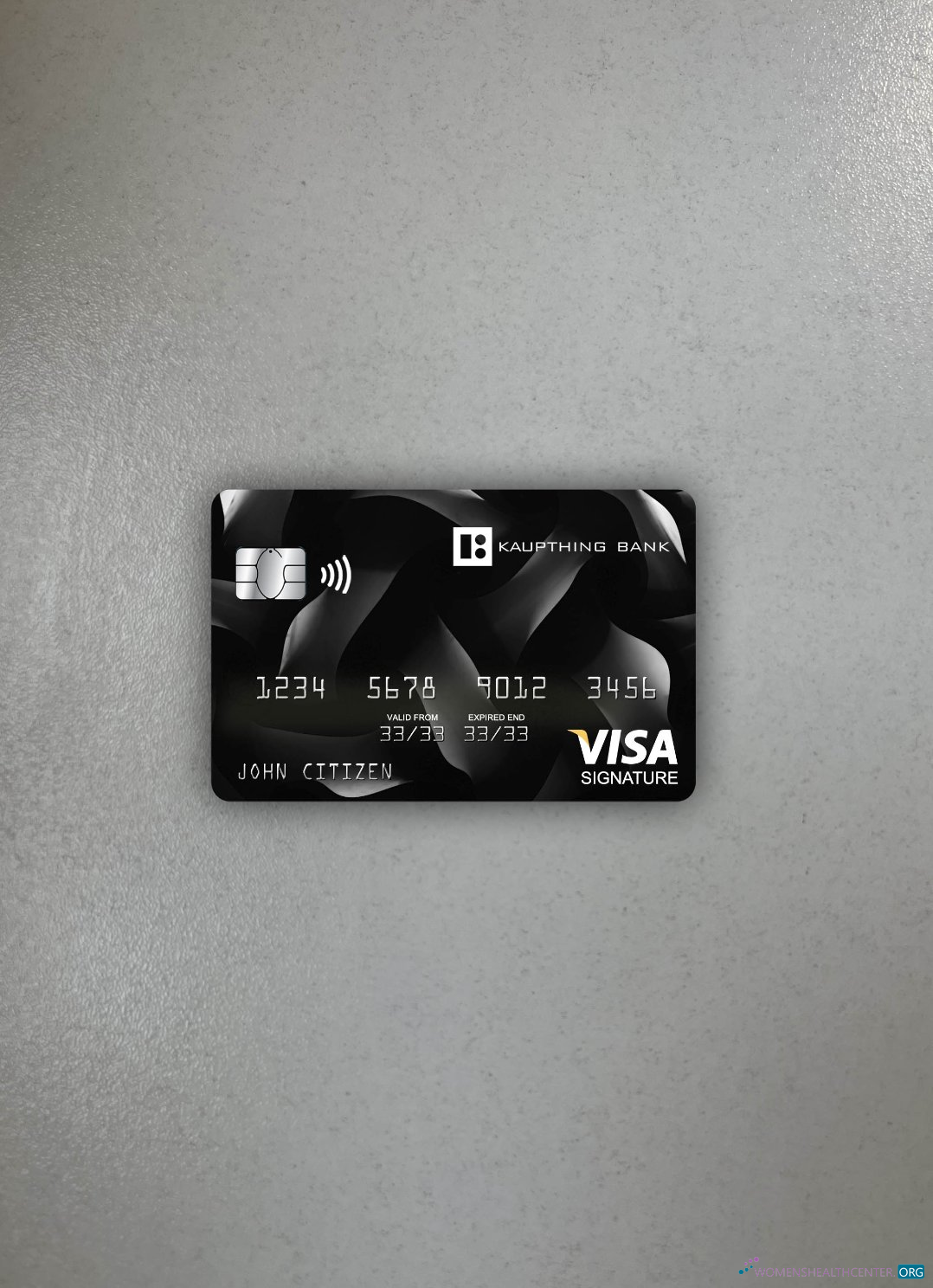 Download Iceland Kaupthing visa signature card photolook front Photoshop template